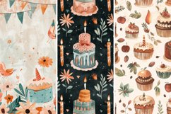 Hygge Birthday Digital Paper Bundle Product Image 2