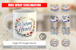 Hygge Fall Snuggle Quotes Mug Wrap Product Image 1