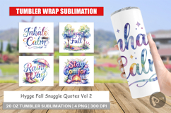 Hygge Fall Snuggle Quotes Tumbler Product Image 1