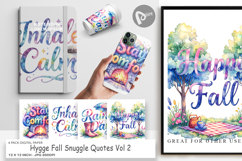 Hygge Fall Snuggle Quotes Digital Paper Product Image 1