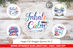 Hygge Fall Snuggle Quotes Wind Spinner Product Image 1