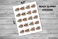 Fish Stickers | Vintage Flowers Printable PNG | Hygge Style Product Image 2