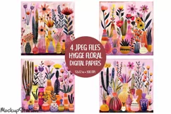Bohemian Flowers Junk Journal Pages, Vintage Floral Papers Product Image 1
