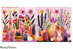 Bohemian Flowers Junk Journal Pages, Vintage Floral Papers Product Image 2