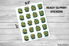 Flower Stickers | Garden Flowers Printable PNG | Hygge Style Product Image 2