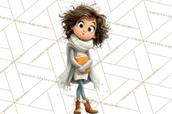 Winter Hygge Girl Clipart PNG, Cozy Wardrobe Illustrations Product Image 2