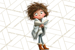 Winter Hygge Girl Clipart PNG, Cozy Wardrobe Illustrations Product Image 3
