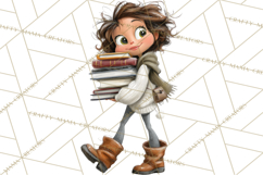 Winter Hygge Girl Clipart PNG, Cozy Wardrobe Illustrations Product Image 4