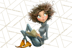 Winter Hygge Girl Clipart PNG, Cozy Wardrobe Illustrations Product Image 3