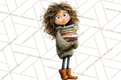 Winter Hygge Girl Clipart PNG, Cozy Wardrobe Illustrations Product Image 3