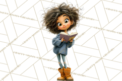 Winter Hygge Girl Clipart PNG, Cozy Wardrobe Illustrations Product Image 2