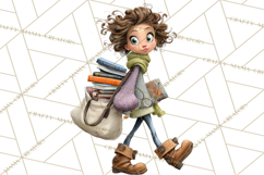 Winter Hygge Girl Clipart PNG, Cozy Wardrobe Illustrations Product Image 3