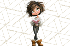 Winter Hygge Girl Clipart PNG, Cozy Wardrobe Illustrations Product Image 2