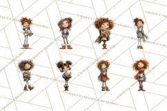 Winter Hygge Girl Clipart PNG, Cozy Wardrobe Illustrations Product Image 4