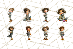 Winter Hygge Girl Clipart PNG, Cozy Wardrobe Illustrations Product Image 8