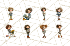 Winter Hygge Girl Clipart PNG, Cozy Wardrobe Illustrations Product Image 5