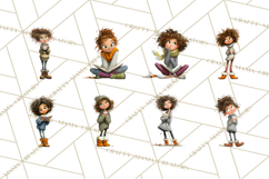 Winter Hygge Girl Clipart PNG, Cozy Wardrobe Illustrations Product Image 7