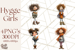 Winter Hygge Girl Clipart PNG, Cozy Wardrobe Illustrations Product Image 1