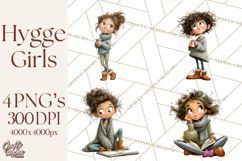 Winter Hygge Girl Clipart PNG, Cozy Wardrobe Illustrations Product Image 1