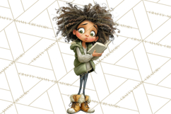 Winter Hygge Girl Clipart PNG, Cozy Wardrobe Illustrations Product Image 4