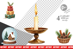 Hygge Holiday Hearth Clipart Product Image 1