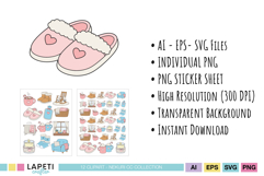 Warm home themed winter PNG graphics