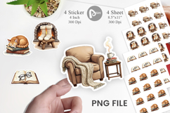 Hygge Reading Nook Sticker Product Image 1