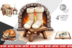 Hygge Reading Nook Clipart Product Image 1