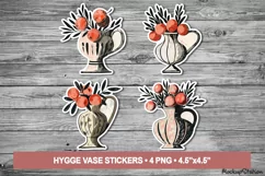 Hygge Stickers | Vintage Flowers Printable PNG | Florals Product Image 1