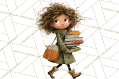 Green Aesthetic Wardrobe Clipart Hygge Girl PNG Product Image 5