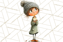 Green Aesthetic Wardrobe Clipart Hygge Girl PNG Product Image 3