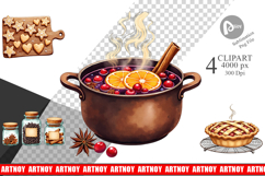 Hygge Winter Kitchen Clipart Product Image 1