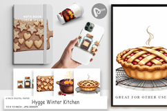 Hygge Winter Kitchen Digital Paper Product Image 1