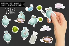 Hygienic safety measures in Corona- time. Stickers Product Image 1