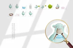 Hygienic safety measures in Corona- time. Stickers Product Image 3