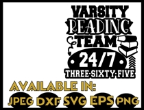 Reading svg JPEG Silhouette Cricut teacher book team club Product Image 2