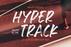 Hyper Track - All Caps Handbrushed Font Product Image 1