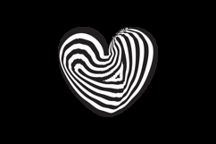 Hypnosis black and white shape art illustration Product Image 2