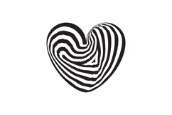 Hypnosis black and white shape art illustration Product Image 1