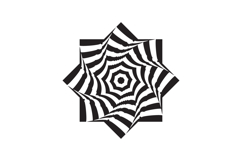 Hypnosis black and white shape art isolated Product Image 1