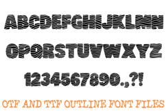 Hypnotic Wavy Font Lettering Ripple ABC OTF Product Image 2