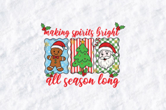 Making Spirits Bright Christmas Season Shirt Design Product Image 3