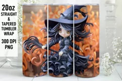 Halloween Tumbler Wrap | Quilling Witch Tumbler Wrap Product Image 1