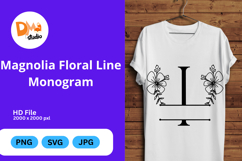 Magnolia Floral Line Monogram Product Image 1