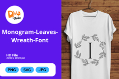 Monogram Leaves Wreath Font Product Image 1
