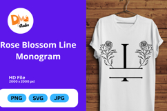 Rose Blossom Line Monogram Product Image 1