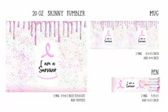 i am a survivor tumbler and mug and pen sublimation design