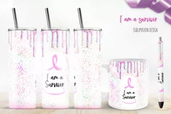 i am a survivor tumbler and mug  sublimation design