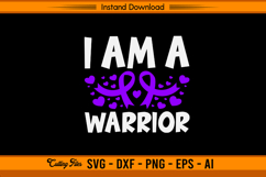 I Am A Warrior Hodgkin’s Lymphoma Awareness SVG Product Image 1