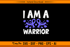 I Am A Warrior Stomach Cancer Awareness SVG Product Image 1